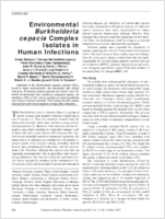 Environmental Burkholderia cepacia Complex Isolates from Human Infections