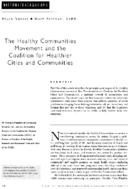 The Healthy Communities Movement And The Coalition For Healthier Cities And Communities