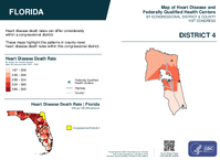 FL Congressional District 04 Heart Disease and Federally Qualified Health Centers Map 119th Congress