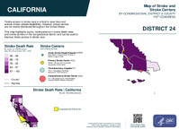 CA Congressional District 24 Stroke and Stroke Centers Map 119th Congress