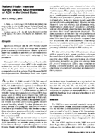 National Health Interview Survey data on adult knowledge of AIDS in the United States