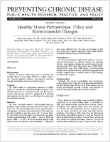 Healthy Maine Partnerships Policy and Environmental Changes
