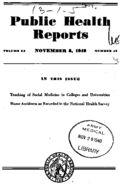 Public Health Reports  v 55 no 45  cover