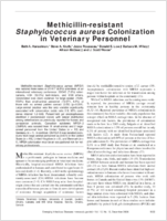 Methicillinresistant Staphylococcus aureus Colonization in Veterinary Personnel