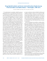 Drug OpioidInvolved and HeroinInvolved Overdose Deaths Among American Indians and Alaska Natives  Washington 19992015