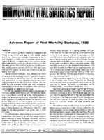 Advance report of final mortality statistics 1986