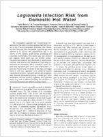 Legionella Infection Risk from Domestic Hot Water
