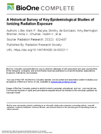 A Historical Survey of Key Epidemiological Studies of Ionizing Radiation Exposure