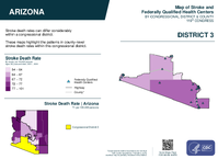 AZ Congressional District 03 Stroke and Federally Qualified Health Centers Map 119th Congress