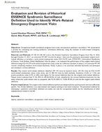 Evaluation and Revision of Historical ESSENCE Syndromic Surveillance Definition Used to Identify WorkRelated Emergency Department Visits
