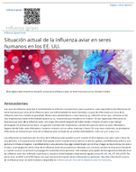 Situacin actual de la influenza aviar en seres humanos en los EE UU