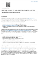 Selecting Viruses for the Seasonal Influenza Vaccine