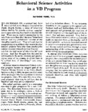 Behavioral science activities in a VD program