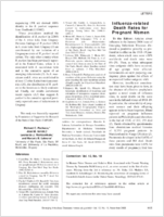 Influenzarelated Death Rates for Pregnant Women