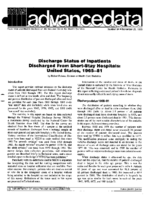 Discharge Status of Inpatients Discharged From ShortStay Hospitals United States 196581