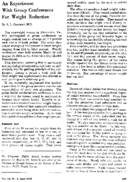 An experiment with group conferences for weight reduction