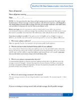 Modified CDC clear communication index score sheet