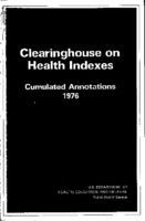 Clearinghouse on Health Indexes cumulated annotations 1976