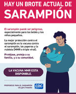 Hay un Brote Actual de Sarampin La vacuna MMR esta Disponible