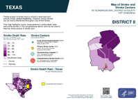 TX Congressional District 08 Stroke and Stroke Centers Map 119th Congress