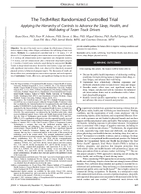 The Tech4Rest Randomized Controlled Trial Applying the Hierarchy of Controls to Advance the Sleep Health and WellBeing of Team Truck Drivers
