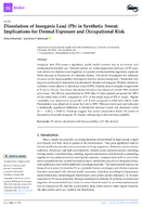 Dissolution of Inorganic Lead Pb in Synthetic Sweat Implications for Dermal Exposure and Occupational Risk