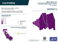 CA Congressional District 09 Stroke and Federally Qualified Health Centers Map 119th Congress
