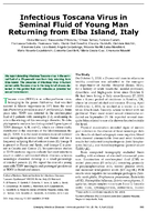 Infectious Toscana Virus in Seminal Fluid of Young Man Returning from Elba Island Italy