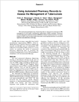 Using automated pharmacy records to assess the management of tuberculosis