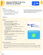 Janssen COVID19 Vaccine Johnson  Johnson Storage and Handling Summary