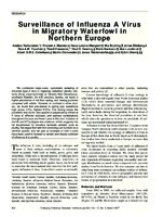 Surveillance of Influenza Virus A in Migratory Waterfowl in Northern Europe
