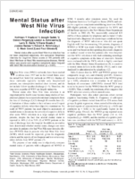 Mental Status after West Nile Virus Infection