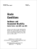 Acute conditions incidence and associated disability United States  July 1970June 197l