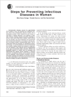Steps for Preventing Infectious Diseases in Women1