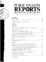 Public Health Rep  v 99 no 2  table of contents
