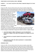 Car Carrier Truck Driver Dies When Crushed By Ramp of Car Carrier