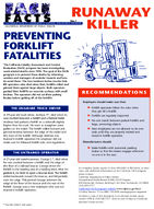 FACE Facts Runaway Killer  Preventing Forklift Fatalities