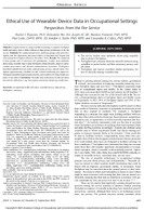 Ethical Use of Wearable Device Data in Occupational Settings Perspectives from the Fire Service