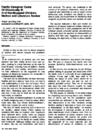 Family caregiver costs of chronically ill and handicapped children method and literature review