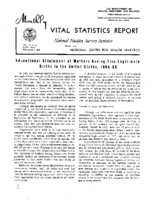 Educational attainment of mothers having live legitimate births in the United States 196466
