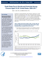 Death rates due to suicide and homicide among persons aged 1024 United States 20002017