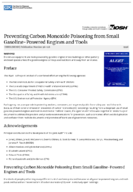 Alert Preventing Carbon Monoxide Poisoning from Small GasolinePowered Engines and Tools