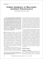 Hidden Epidemic of Macrolideresistant Pneumococci