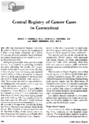 Central registry of cancer cases in Connecticut