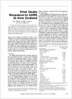 Print Media Response to SARS in New Zealand
