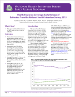 Health insurance coverage early release of estimates from the National Health Interview Survey 2015