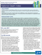 National Death Index NCHS Fact Sheet  August 2020