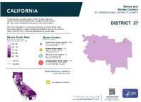 CA Congressional District 37 Stroke and Stroke Centers Map 118th Congress