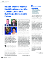 Health Worker Mental Health Addressing the Current Crisis and Building a Sustainable Future