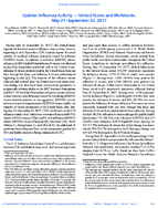 Update Influenza Activity  United States and Worldwide May 21September 23 2017